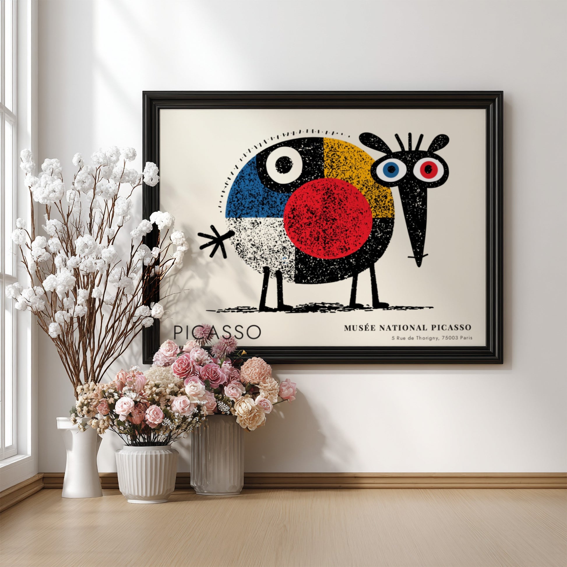 Pablo Picasso poster featuring Two Faces Love design with vibrant colors and abstract style