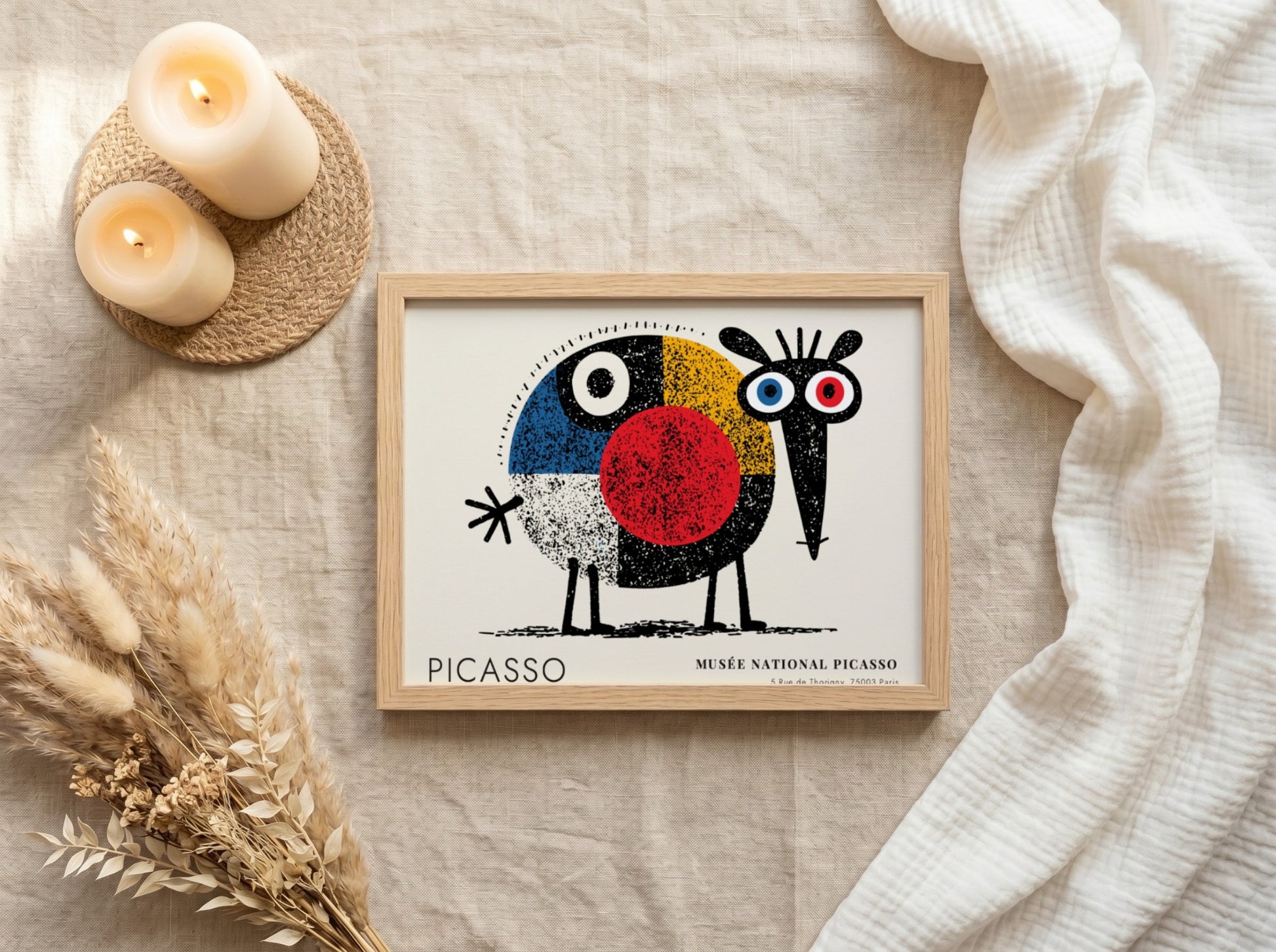 Pablo Picasso poster featuring Two Faces Love design with vibrant colors and abstract style