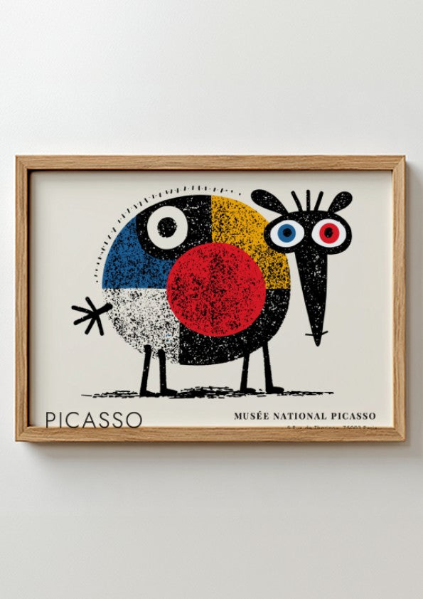 Pablo Picasso poster featuring Two Faces Love design with vibrant colors and abstract style