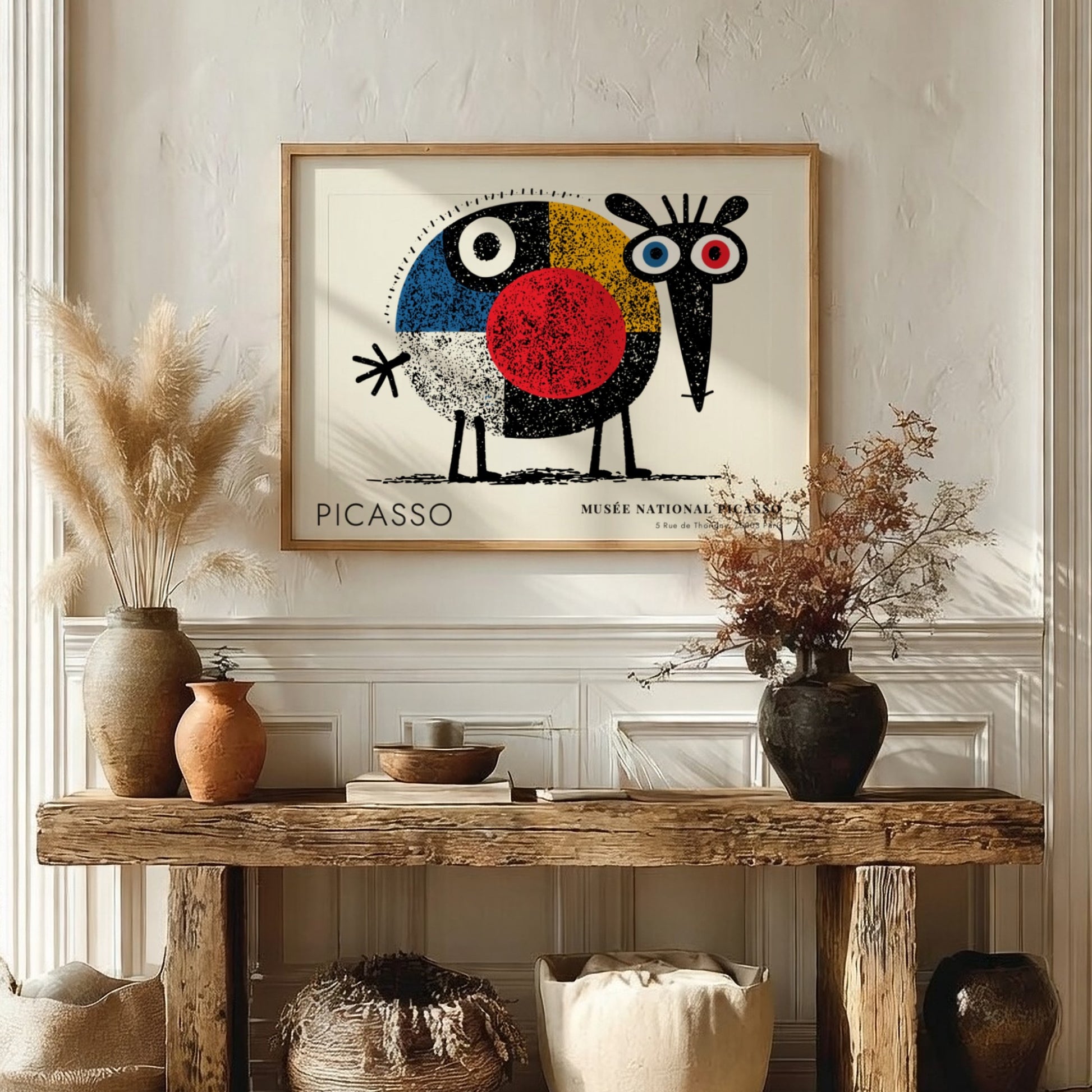 Pablo Picasso poster featuring Two Faces Love design with vibrant colors and abstract style