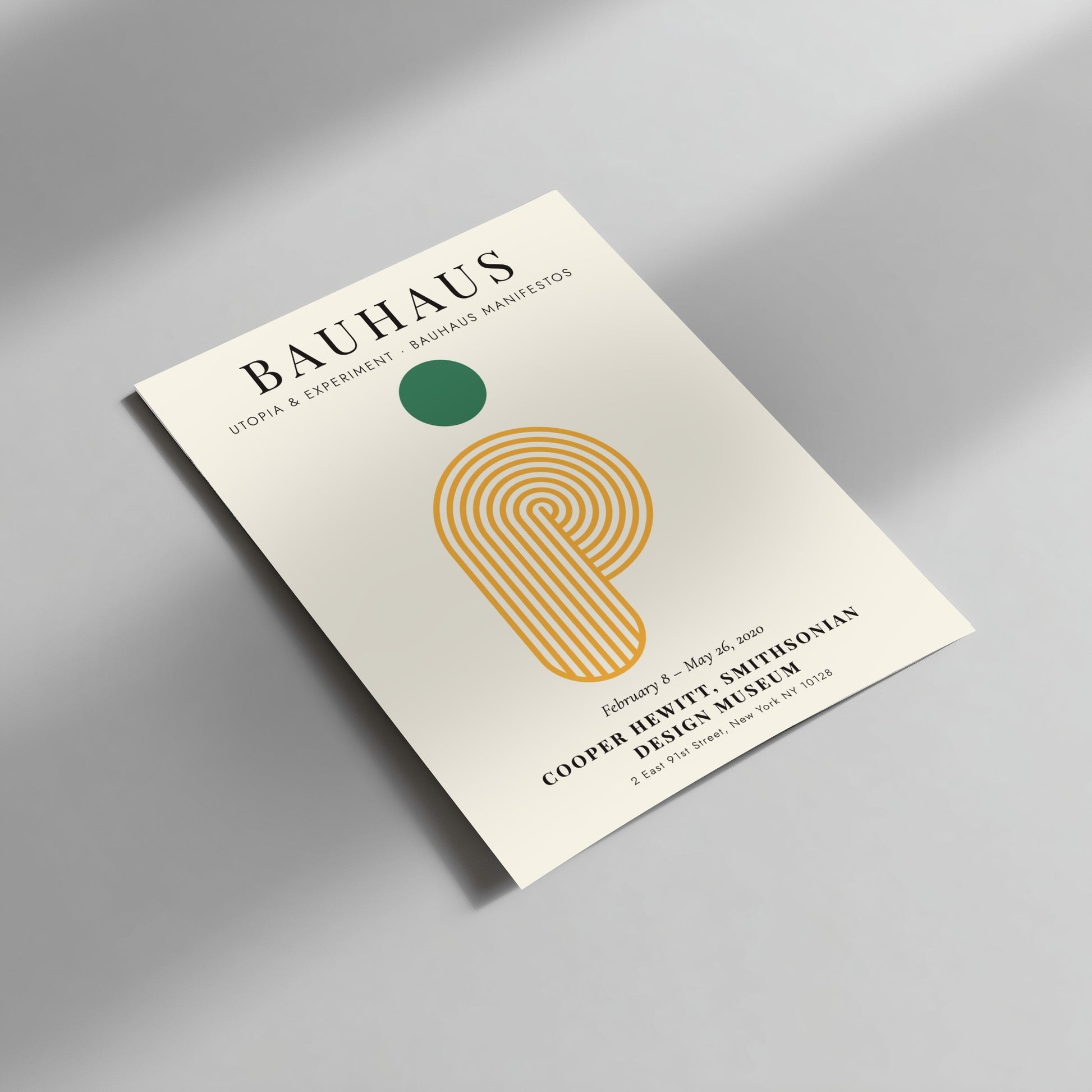 Bauhaus poster featuring geometric shapes and vibrant colors, modern design wall art