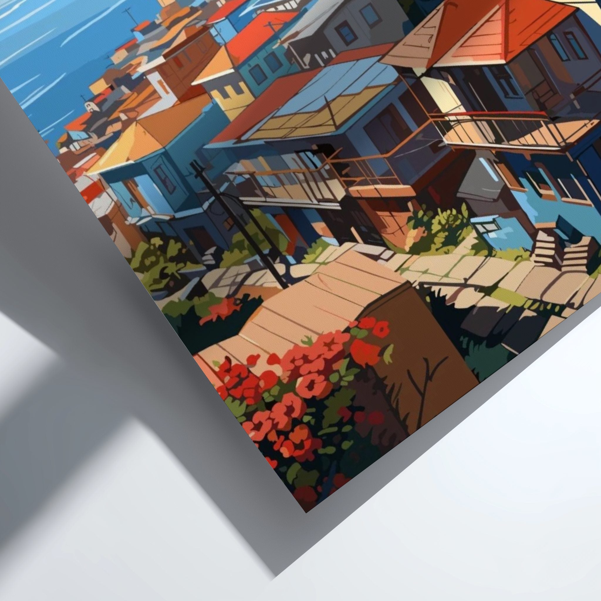 South America VALPARAISO TRAVEL POSTER - RETRO CHILE DESIGN