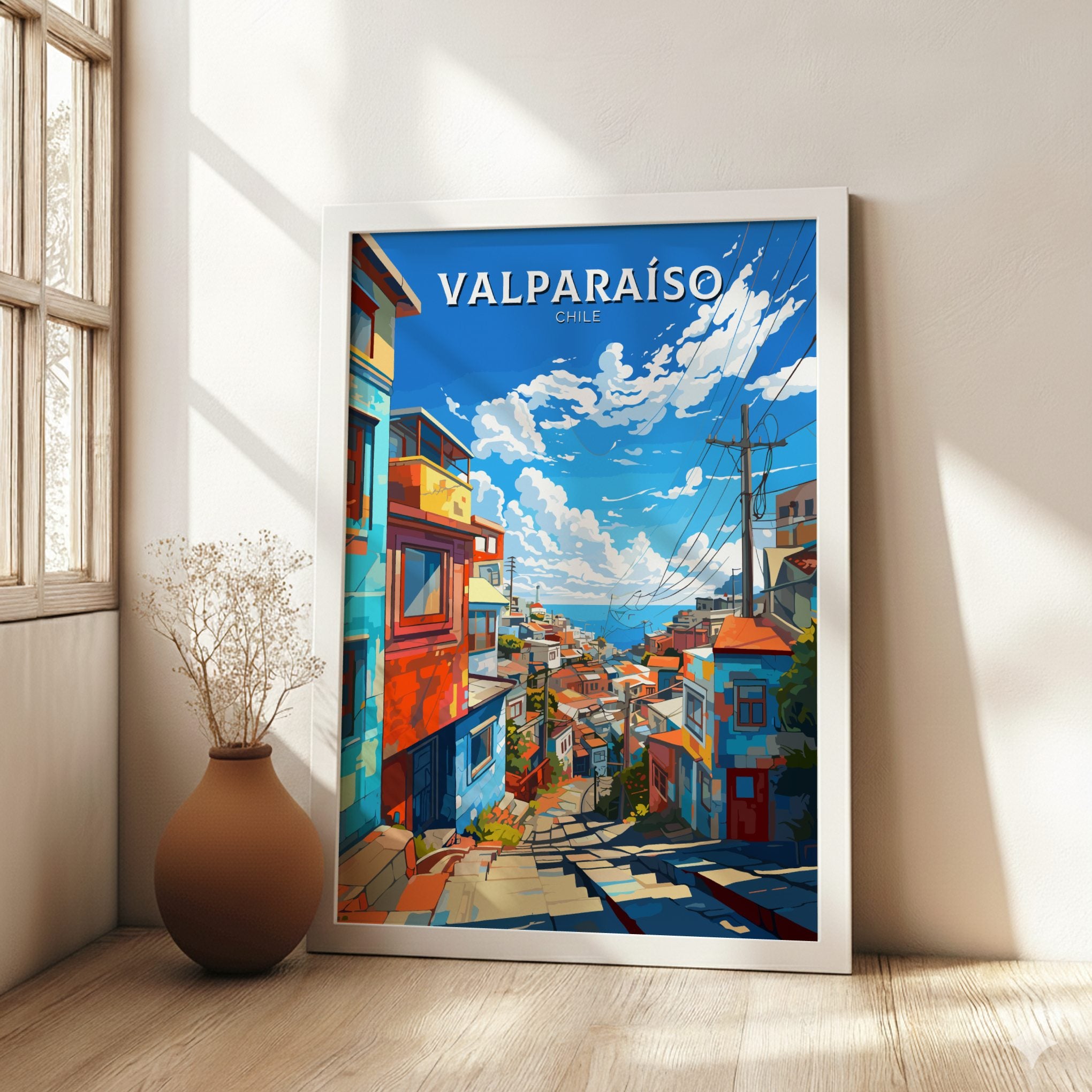 South America VALPARAISO POSTER - CHILE TRAVEL WALL ART