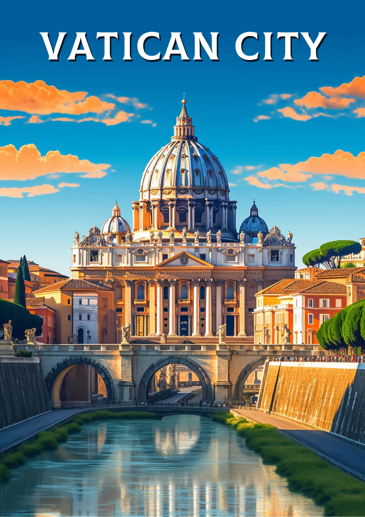 Europe VATICAN TRAVEL PRINT - ITALY ARTWORK