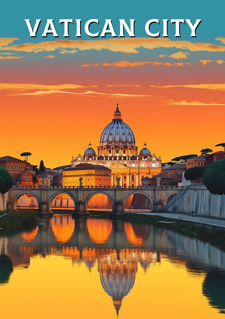 Europe VATICAN TRAVEL POSTER - ITALY ARTWORK