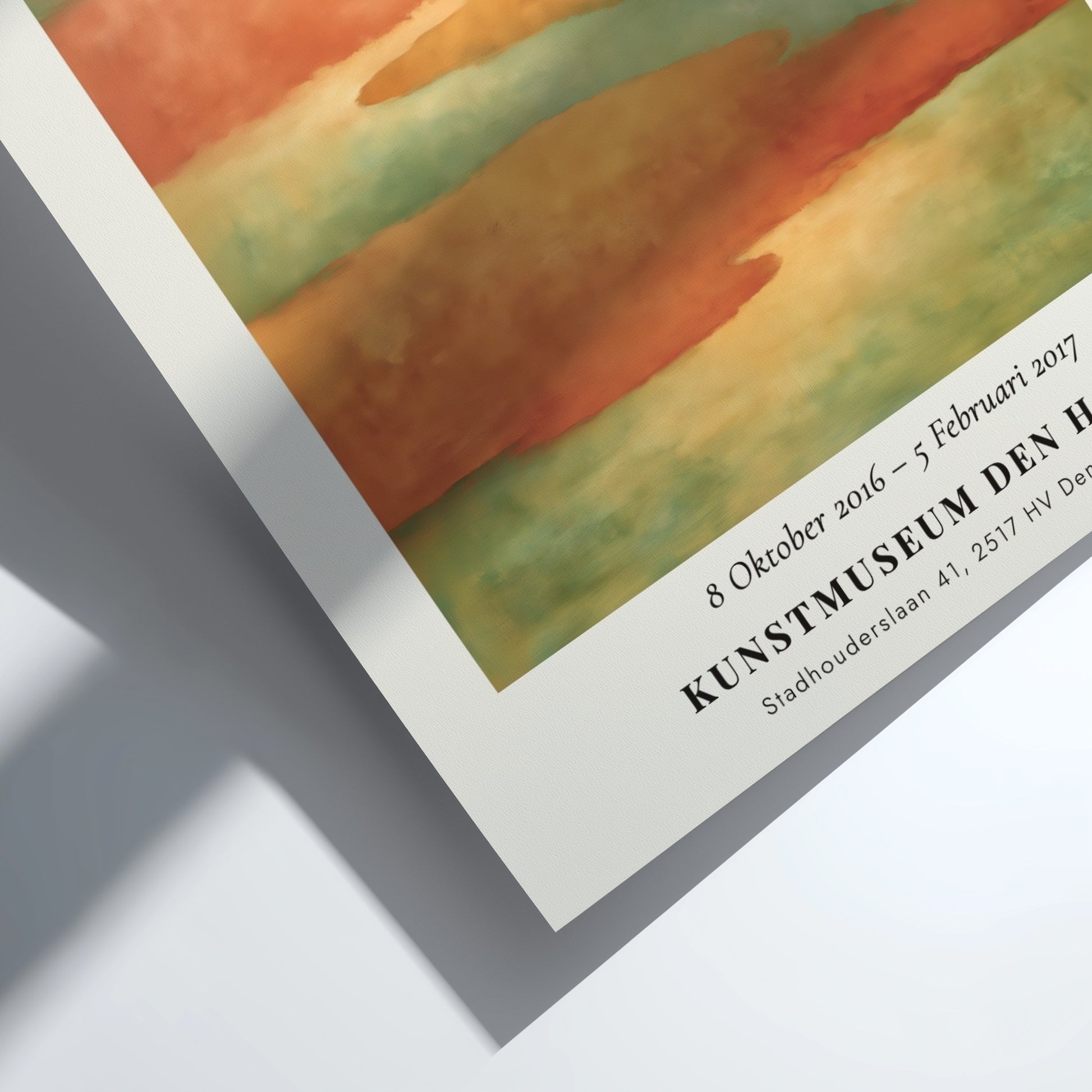 Wall art poster featuring Mark Rothko Veld En Vorm with soft orange and green