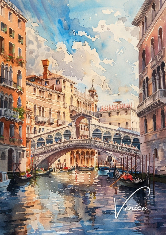 Europe VENICE TRAVEL POSTER - ITALY ARTWORK