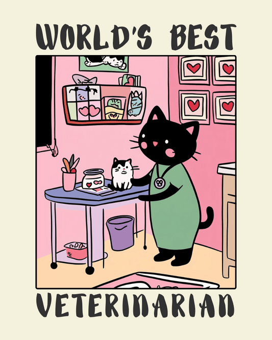 World's Best Veterinarian Poster - Funny Gift Ideas for Veterinarians