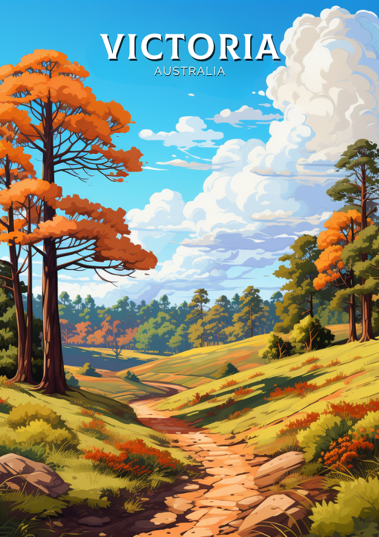 Australia VICTORIA TRAVEL PRINT - WALLART AUSTRALIA