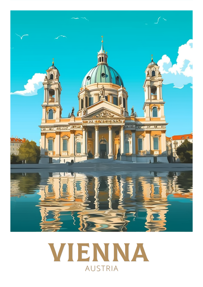 Europe VIENNA TRAVEL WALL DECOR AUSTRIA POSTER