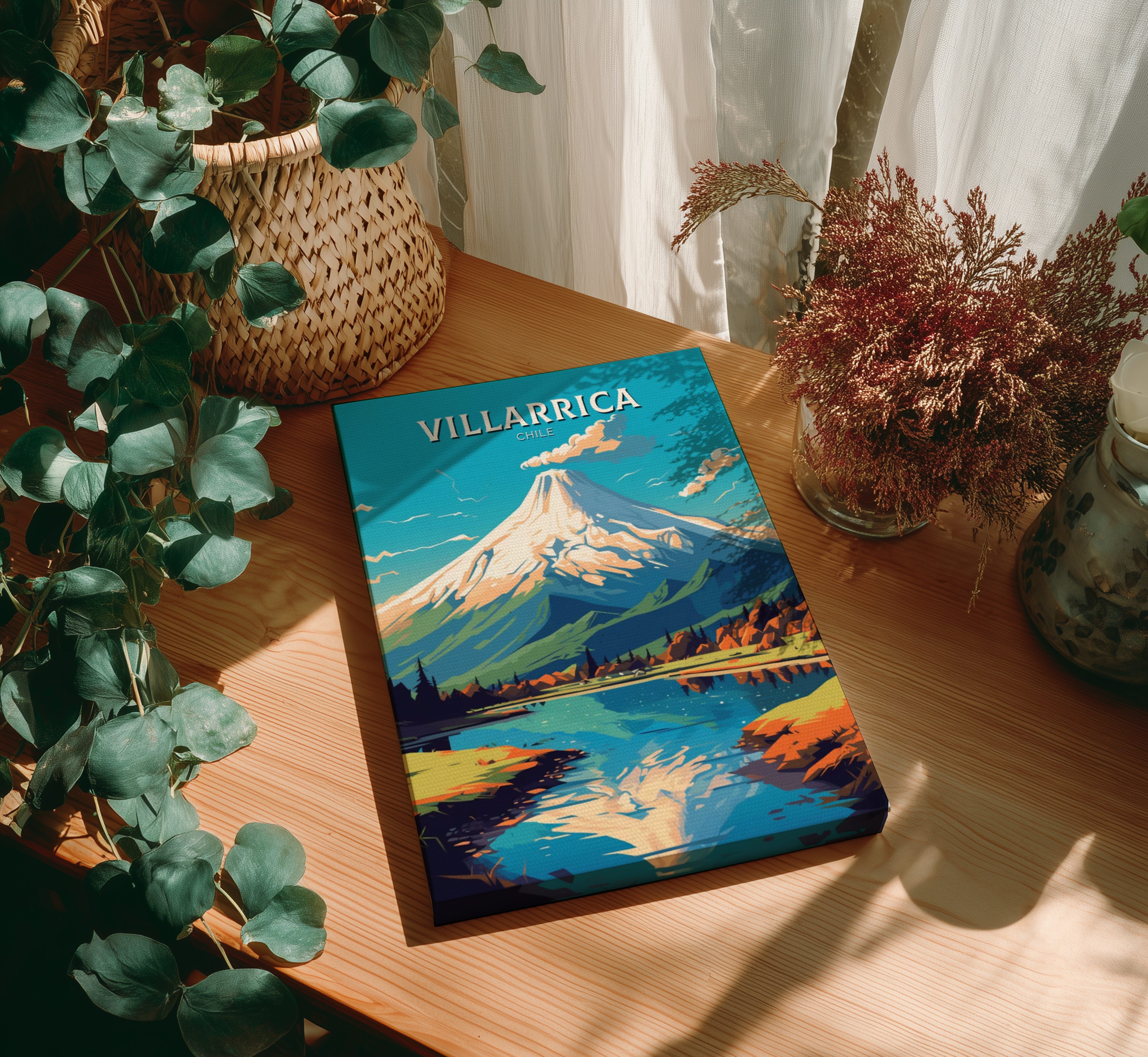 South America VILLARRICA PRINT - TRAVEL POSTER
