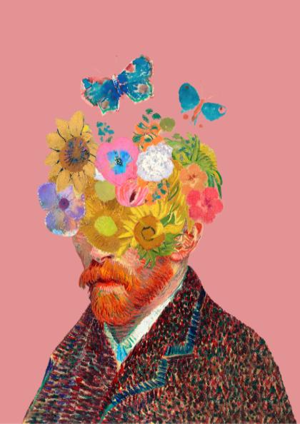 Impressionist Flow Modern Art - The Van Gogh Floral State of Mind Wall Print