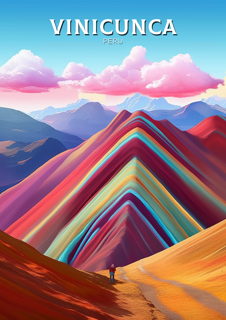 South America VINICUNCA PRINT - RETRO POSTER