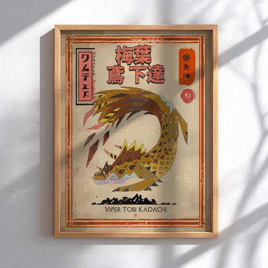 Viper Tobi-Kadachi Poster - Monster Hunter World: Iceborne Wall Art Print