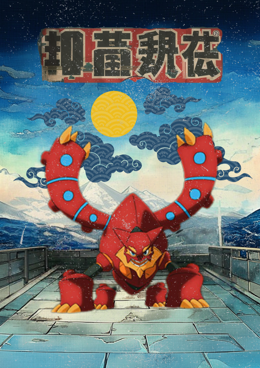 Volcanion Poster: Japanese Style Pokemon Inspired Anime Artwork