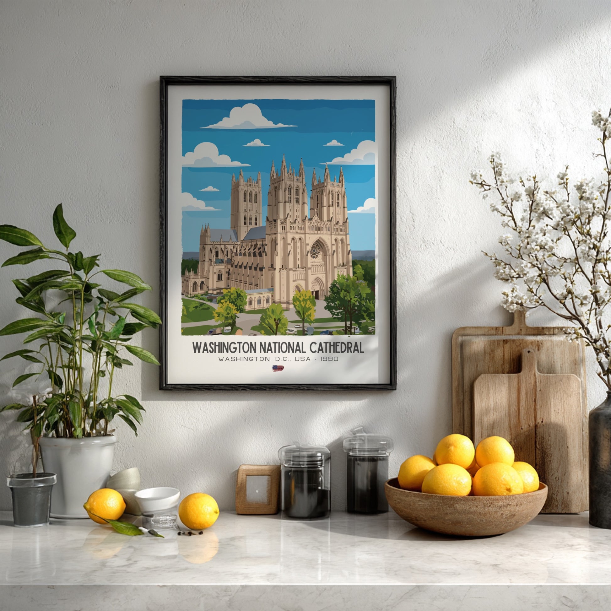 Washington National Cathedral Art - The Neo-Gothic Masterpiece Wall Print
