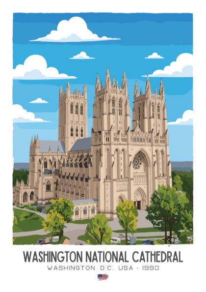 Washington National Cathedral Art - The Neo-Gothic Masterpiece Wall Print