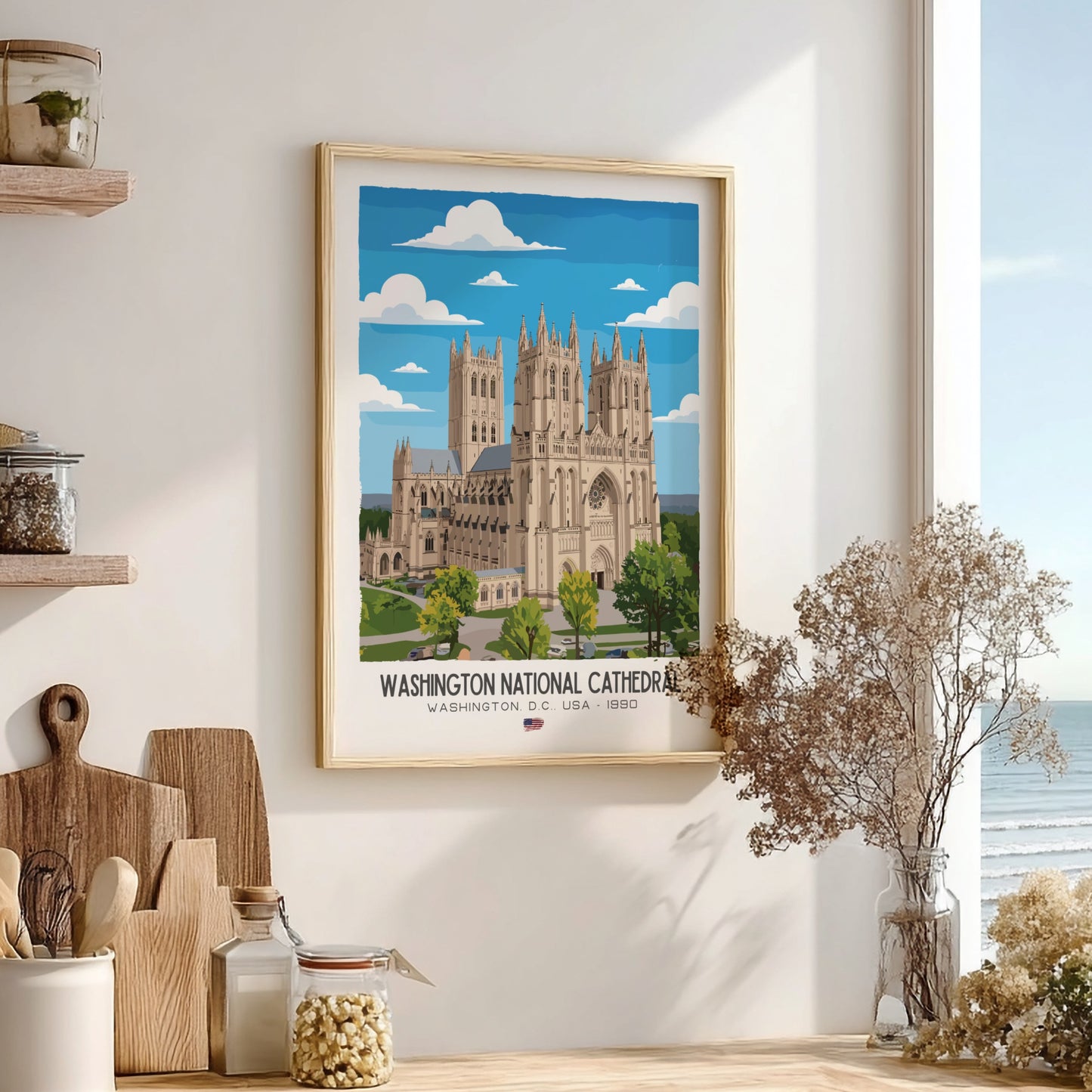 Washington National Cathedral Art - The Neo-Gothic Masterpiece Wall Print