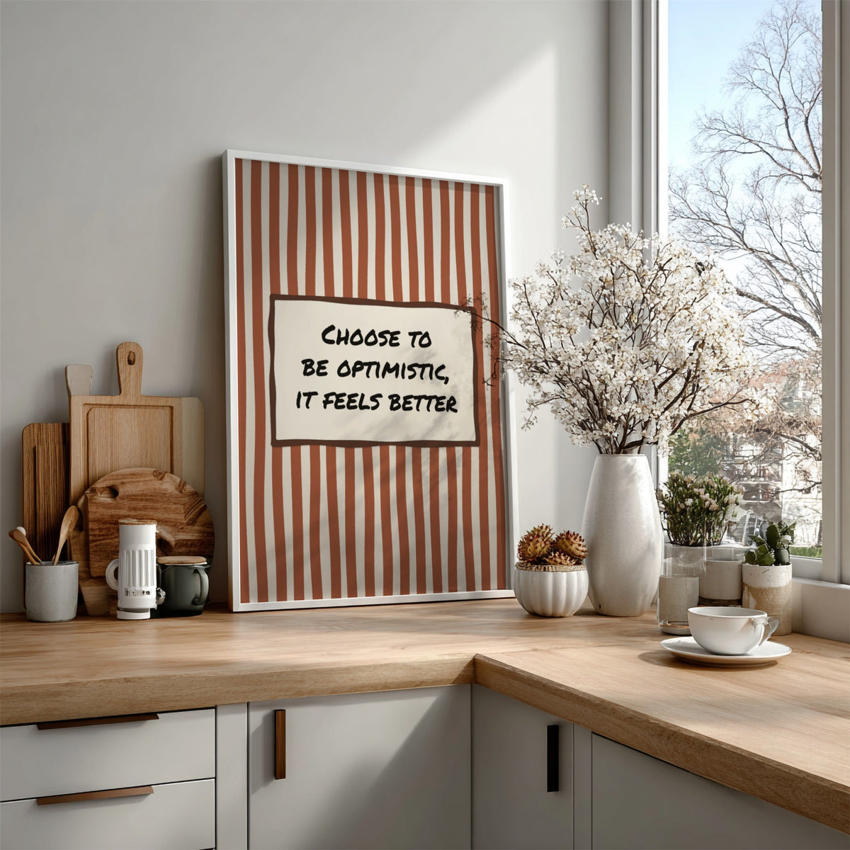 Personalised Retro Stripes Quote Message Poster