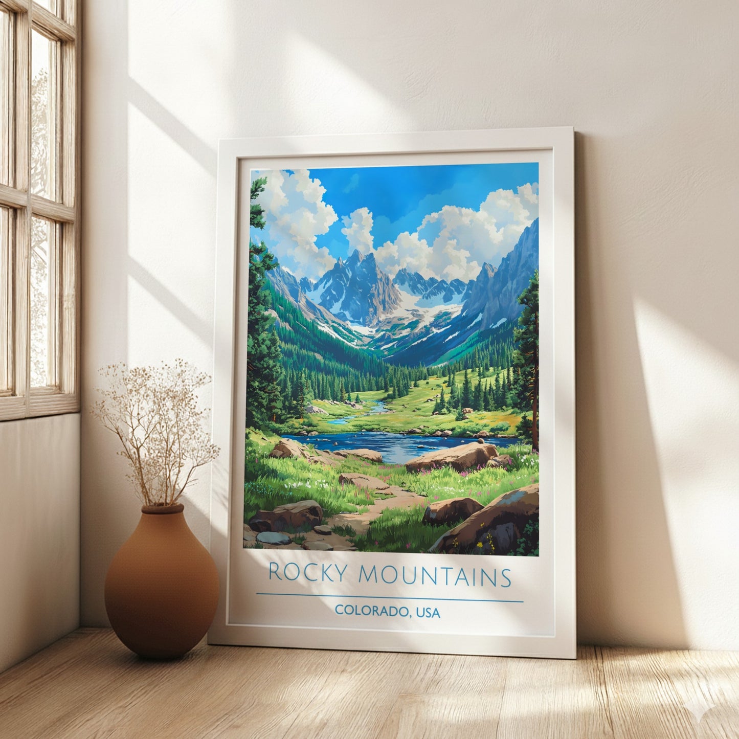 Rocky Mountains, Colorado: The Range – Modern Travel Art