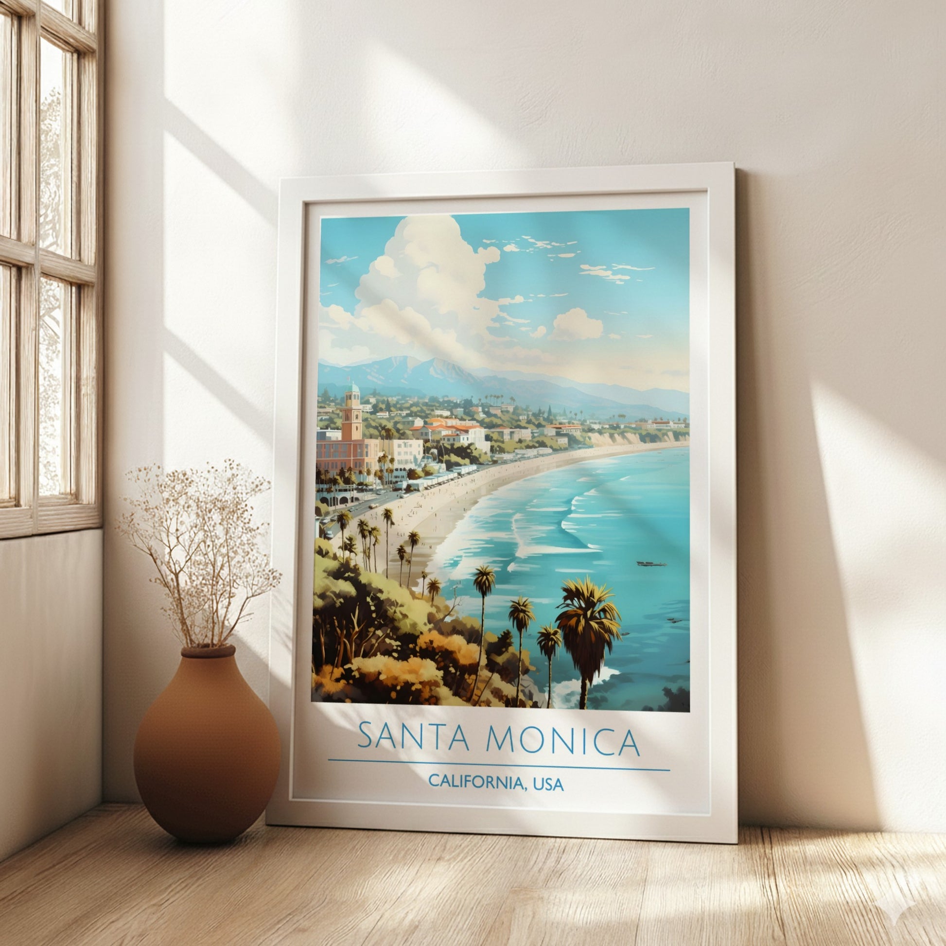 Santa Monica, California: The Horizon – Modern Travel Art
