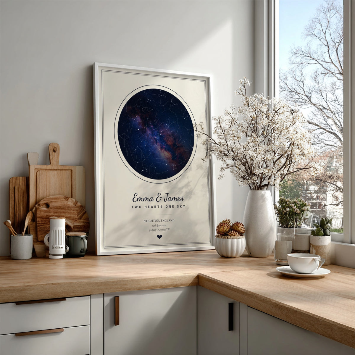 Personalised Star Map Circle Poster