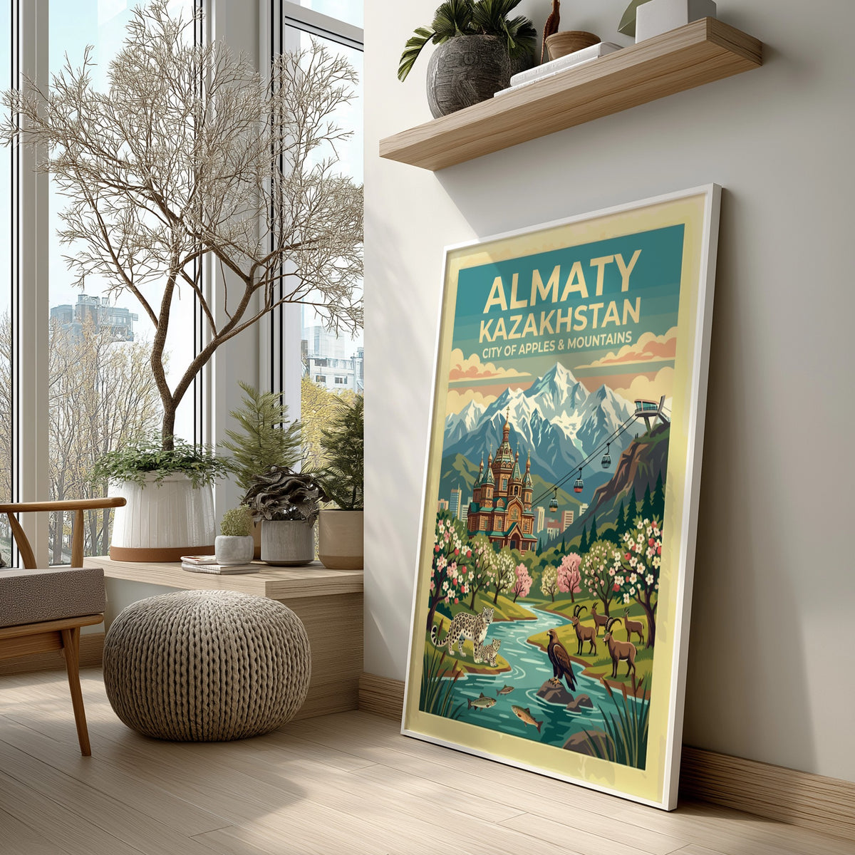 Al-Maty City of Apples - Kazakhstan Travel Poster