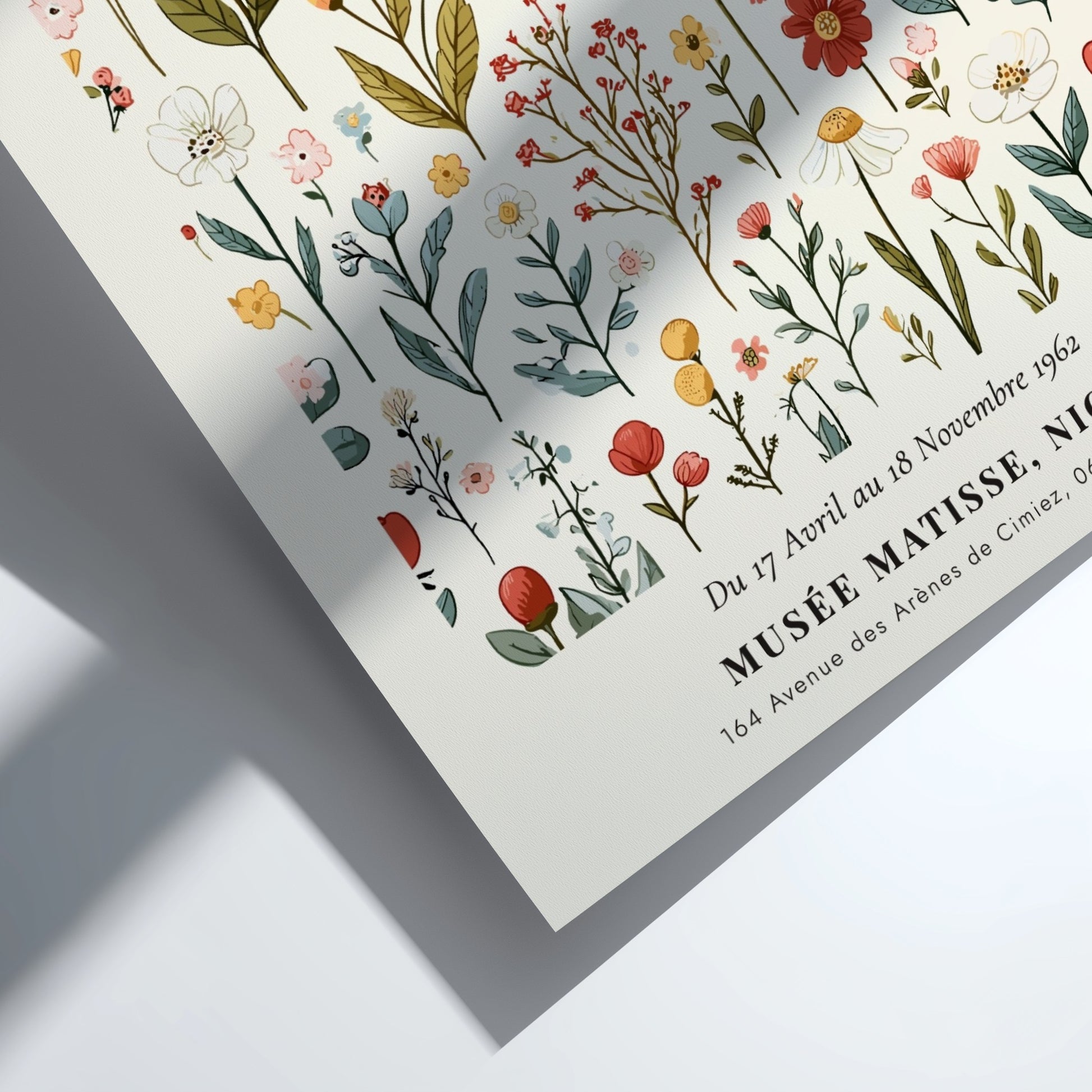 Henri Matisse wildflowers poster featuring colorful floral designs in a vibrant and playful style
