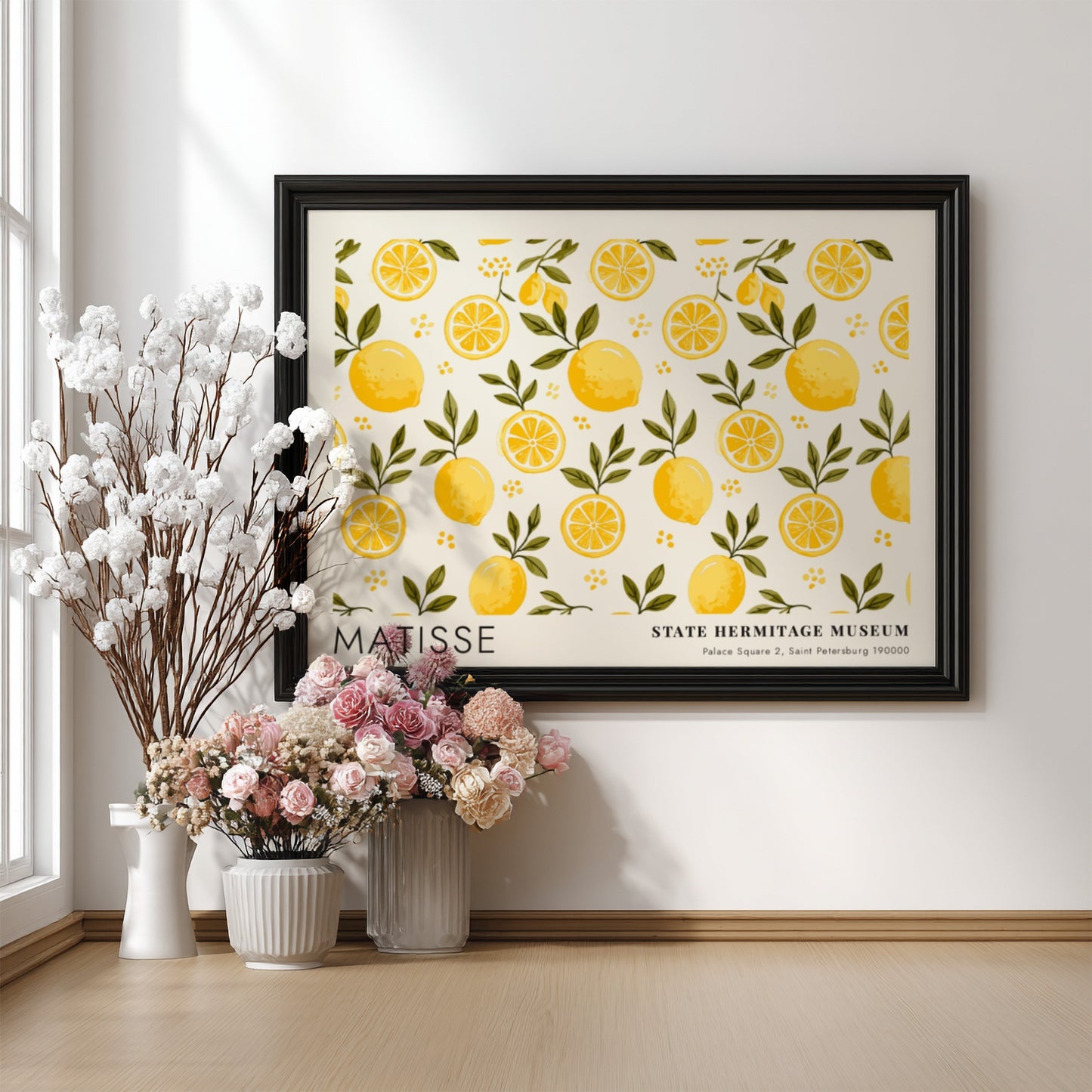 Henri Matisse poster featuring warm-toned wildflowers in autumn colors