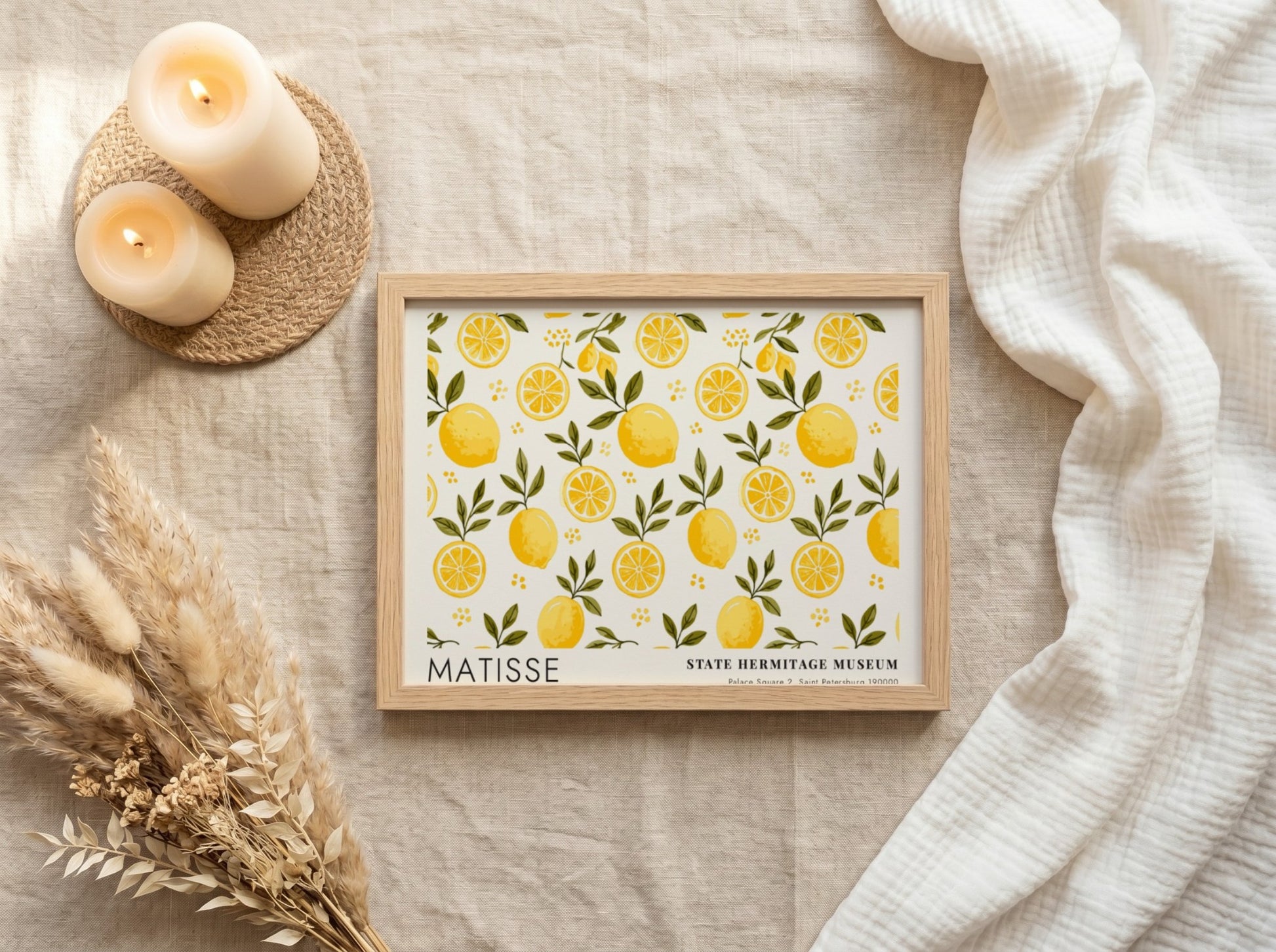 Henri Matisse poster featuring warm-toned wildflowers in autumn colors