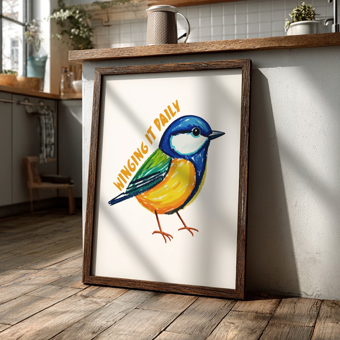 Winging It Daily - Minimalist Relatable Quote Wall Art