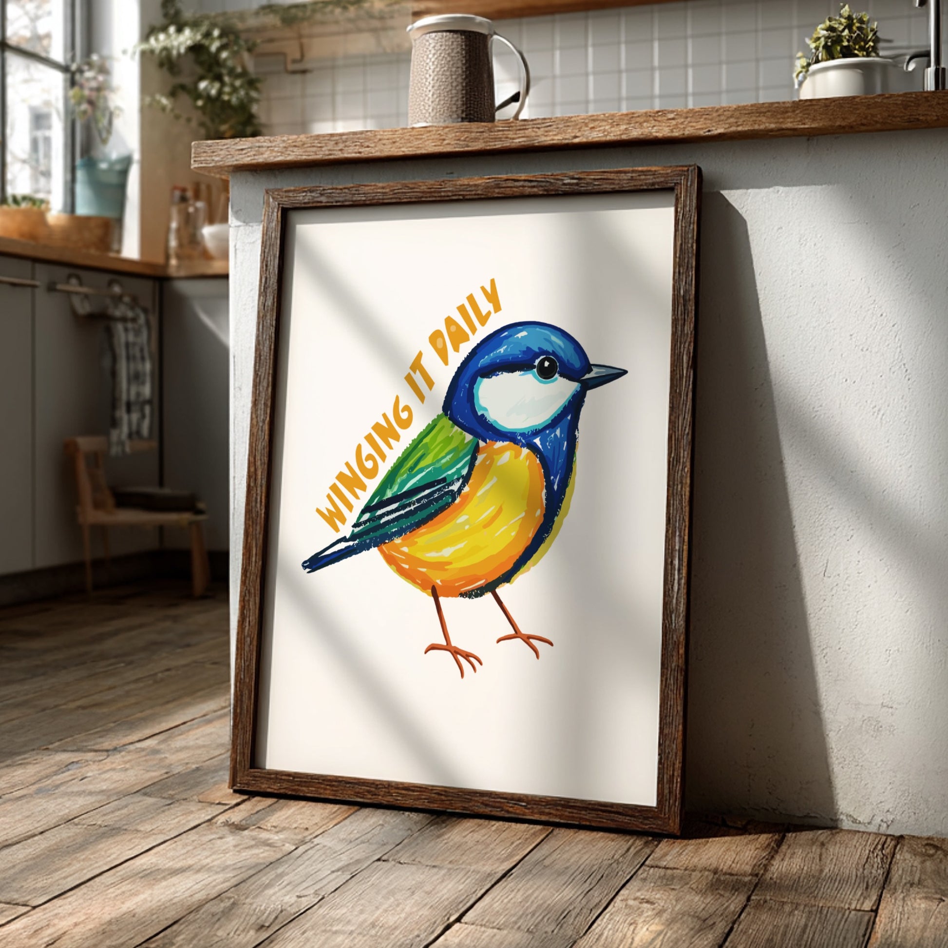 Winging It Daily - Minimalist Relatable Quote Wall Art