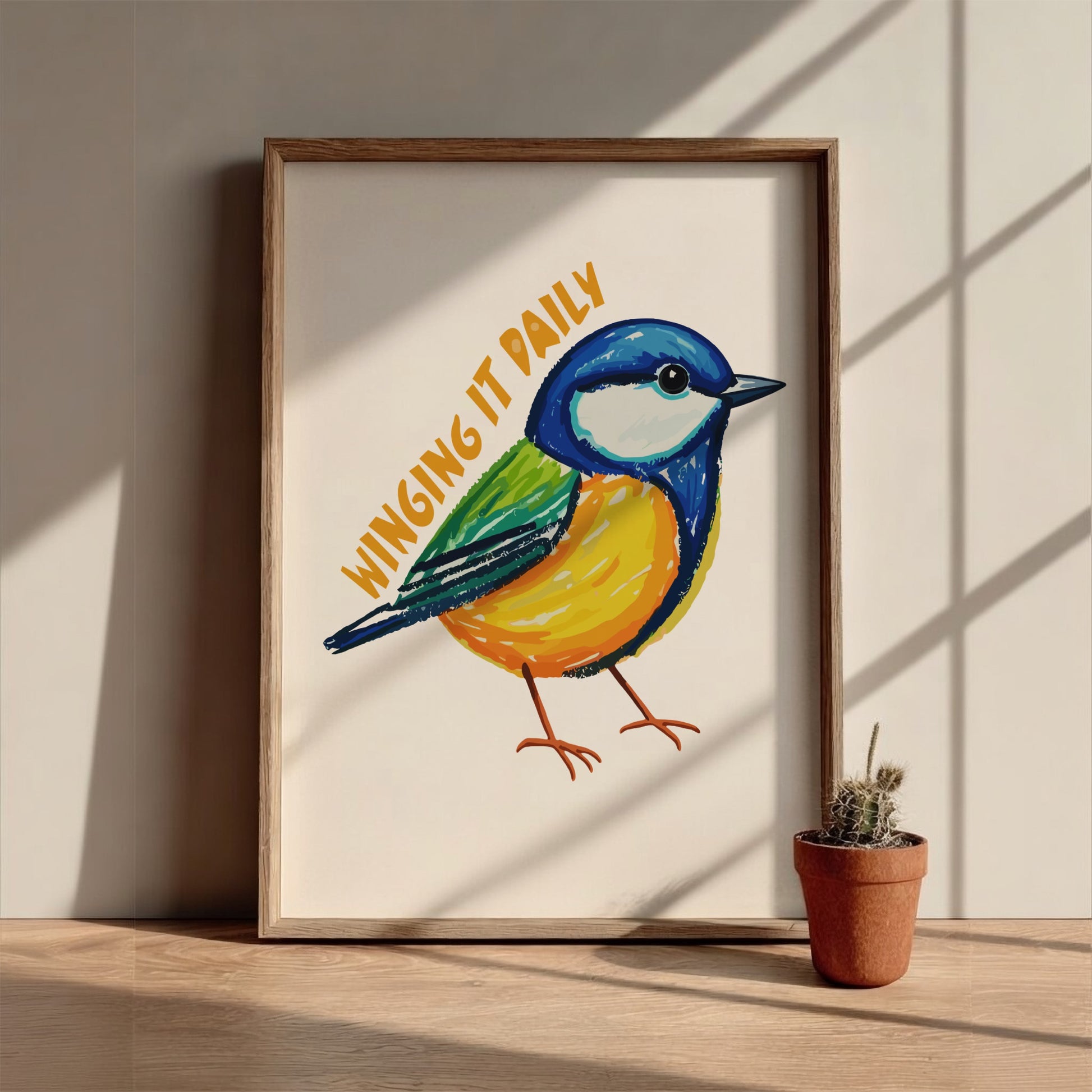 Winging It Daily - Minimalist Relatable Quote Wall Art