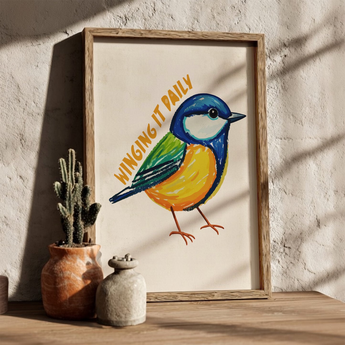 Winging It Daily - Minimalist Relatable Quote Wall Art