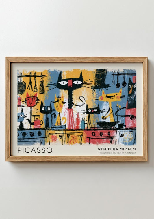 Woman By The Window poster featuring vibrant colors and abstract style by Pablo Picasso