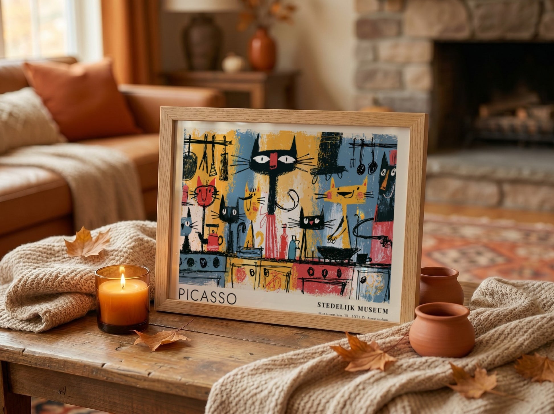 Pablo Picasso poster featuring Woman By The Window in vibrant colors and whimsical style