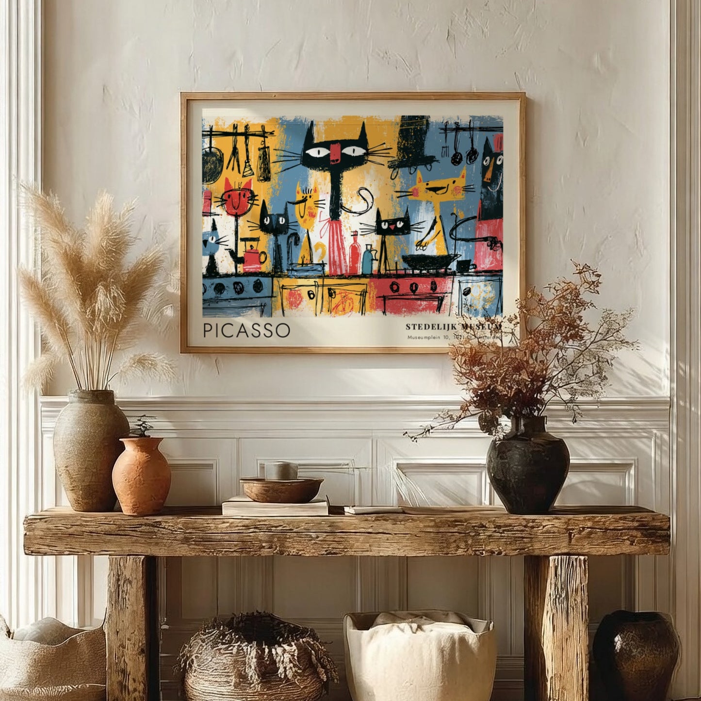 Pablo Picasso poster featuring Woman By The Window in vibrant colors and whimsical style