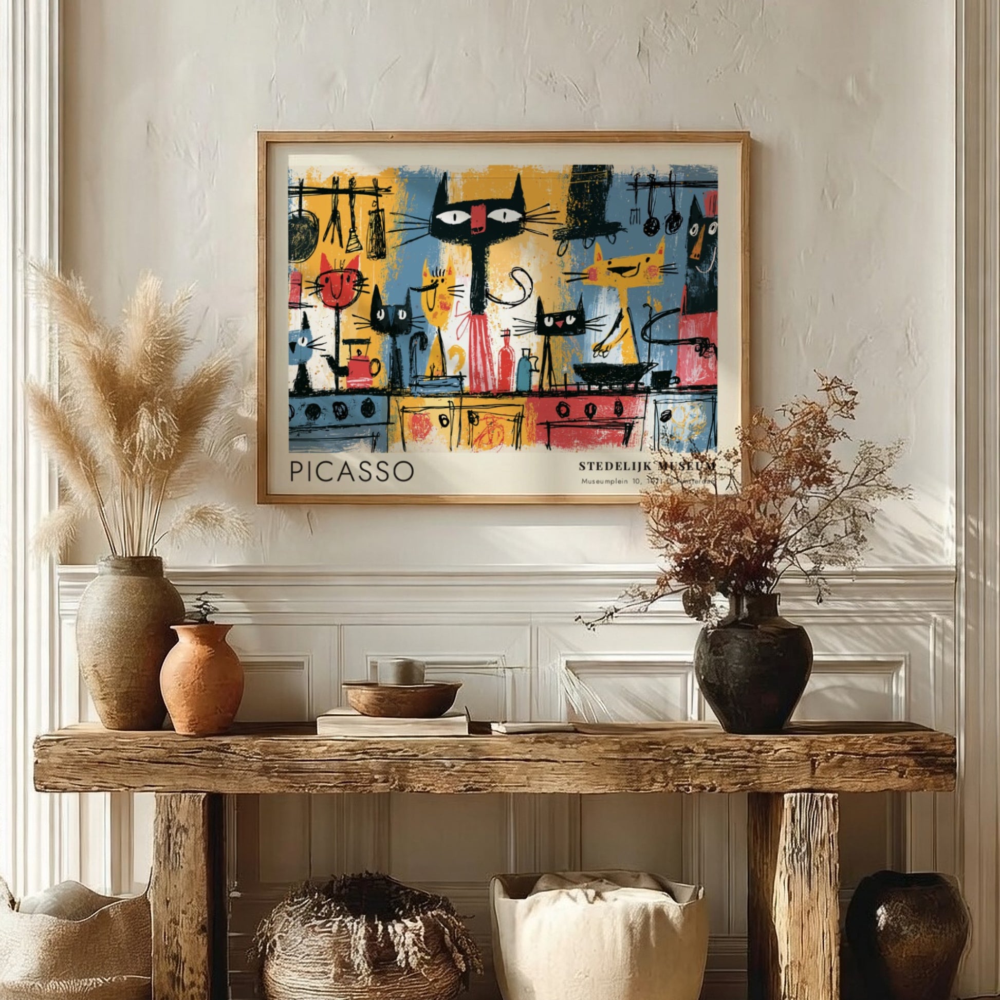 Pablo Picasso poster featuring Woman By The Window in vibrant colors and whimsical style