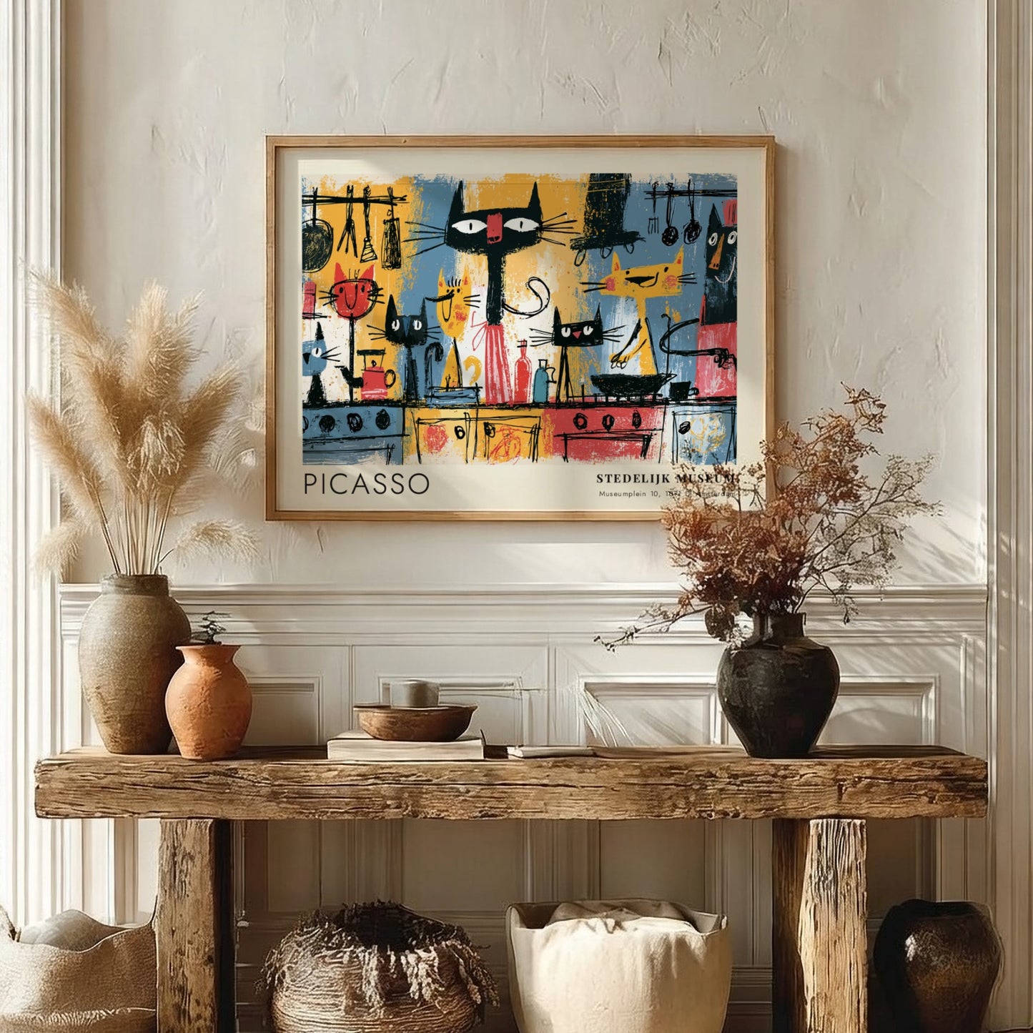 Woman By The Window poster featuring vibrant colors and abstract style by Pablo Picasso