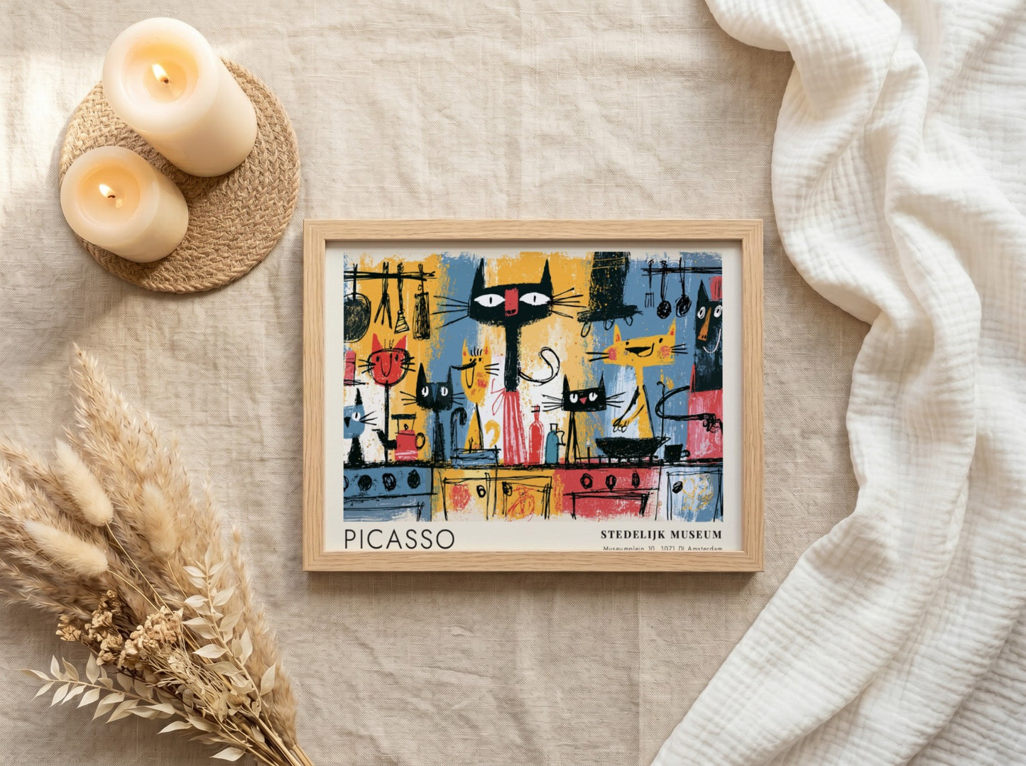 Pablo Picasso poster featuring Woman By The Window in vibrant colors and whimsical style