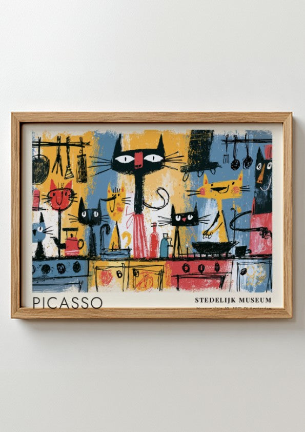 Pablo Picasso poster featuring Woman By The Window in vibrant colors and whimsical style