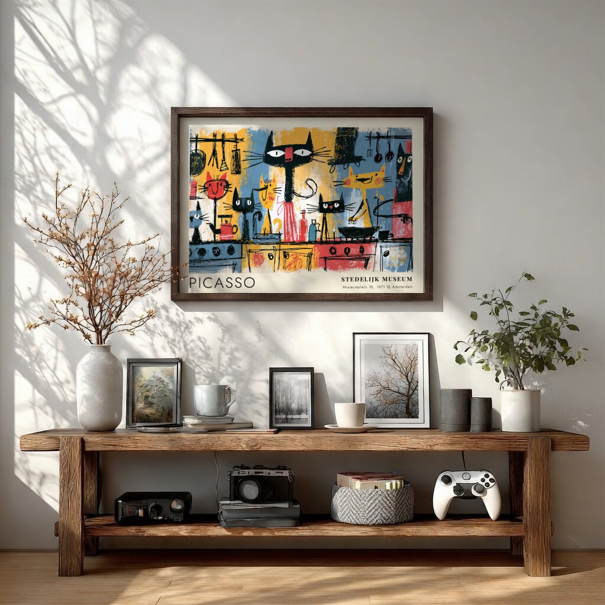 Pablo Picasso poster featuring Woman By The Window in vibrant colors and whimsical style