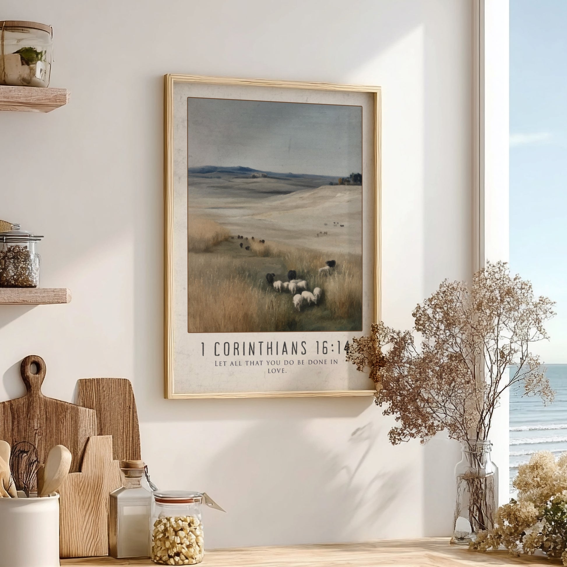 1 Corinthians 16:14: The Catalyst – Modern Minimalist Scripture Art