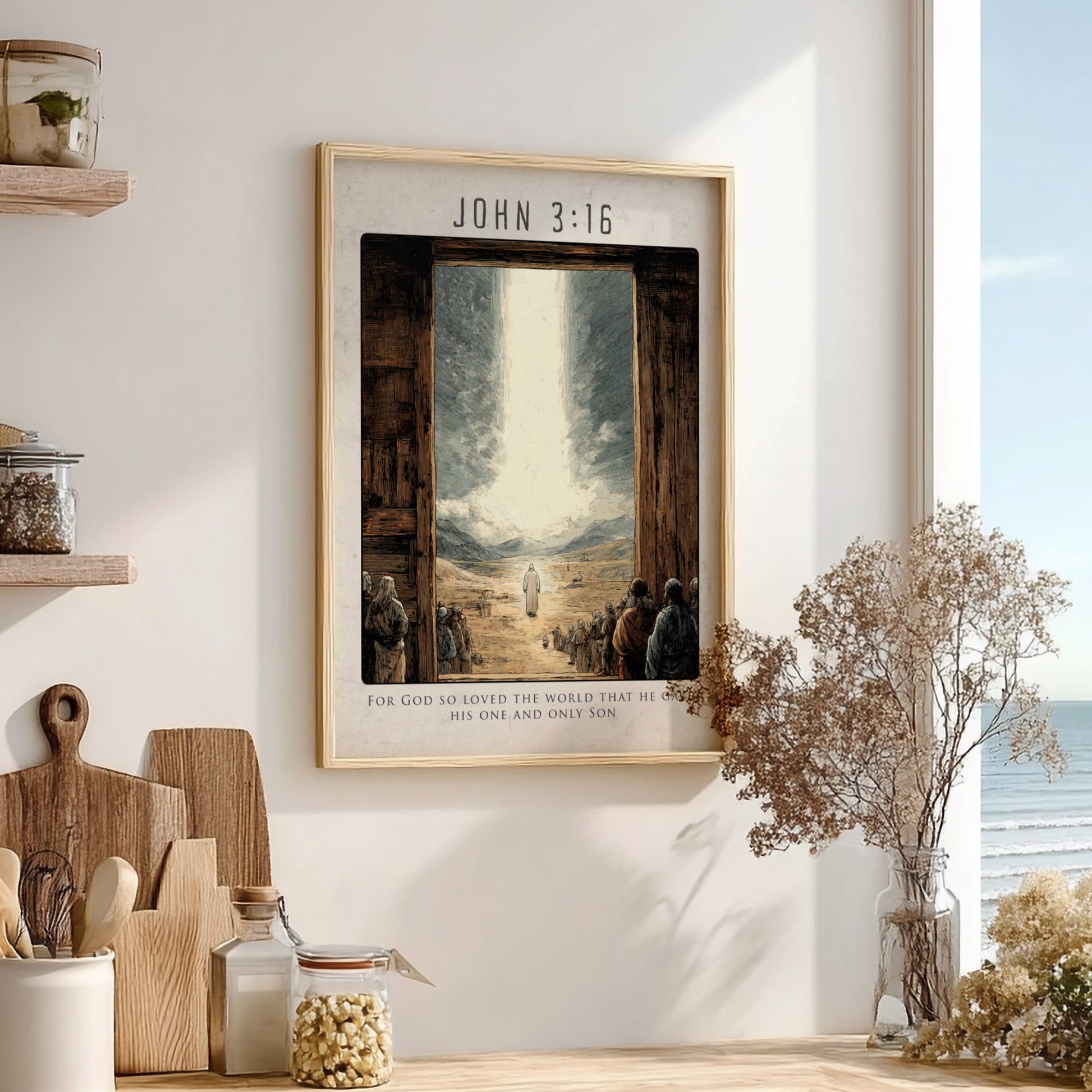 John 3:16: The Origin – Modern Minimalist Scripture Art