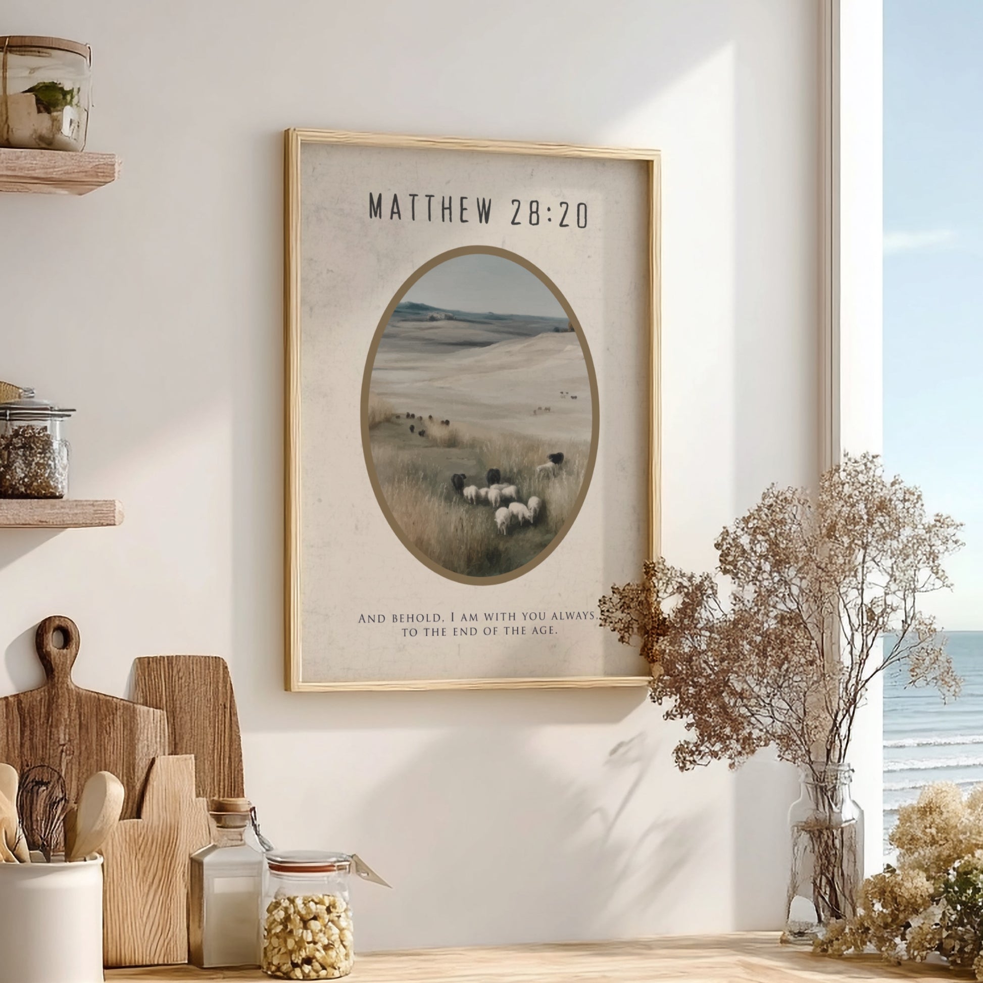 Matthew 28:20: The Continuity – Modern Minimalist Scripture Art