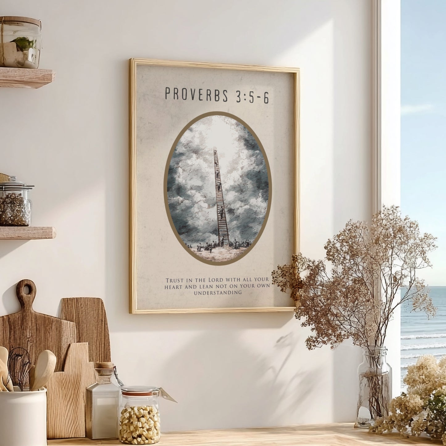 Proverbs 3:5-6: The Blueprint – Modern Minimalist Scripture Art