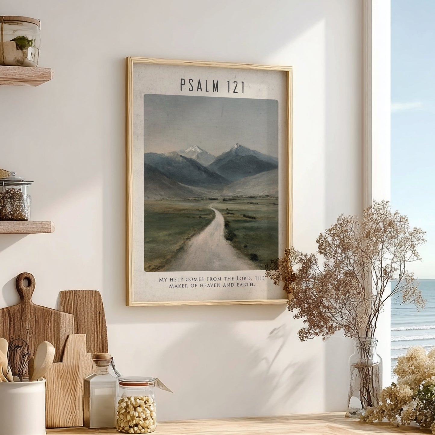Psalm 121: The Keeper - Modern Minimalist Scripture Wall Art