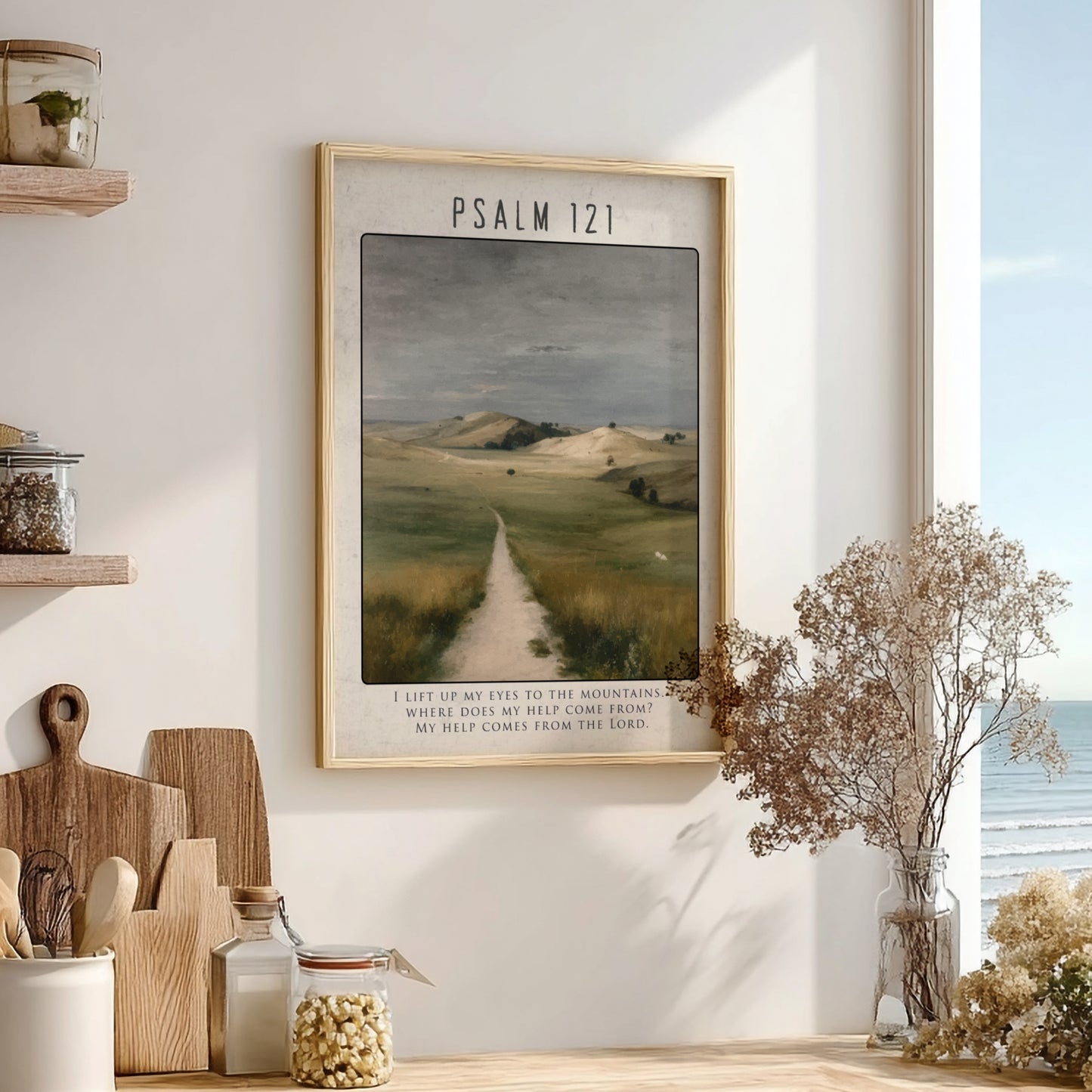 Psalm 121: The Ascent – Modern Minimalist Scripture Wall Art