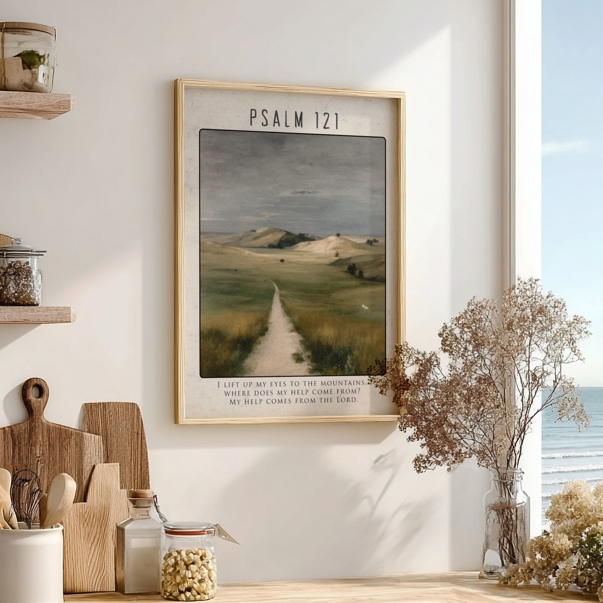 Psalm 121: The Ascent – Modern Minimalist Scripture Wall Art