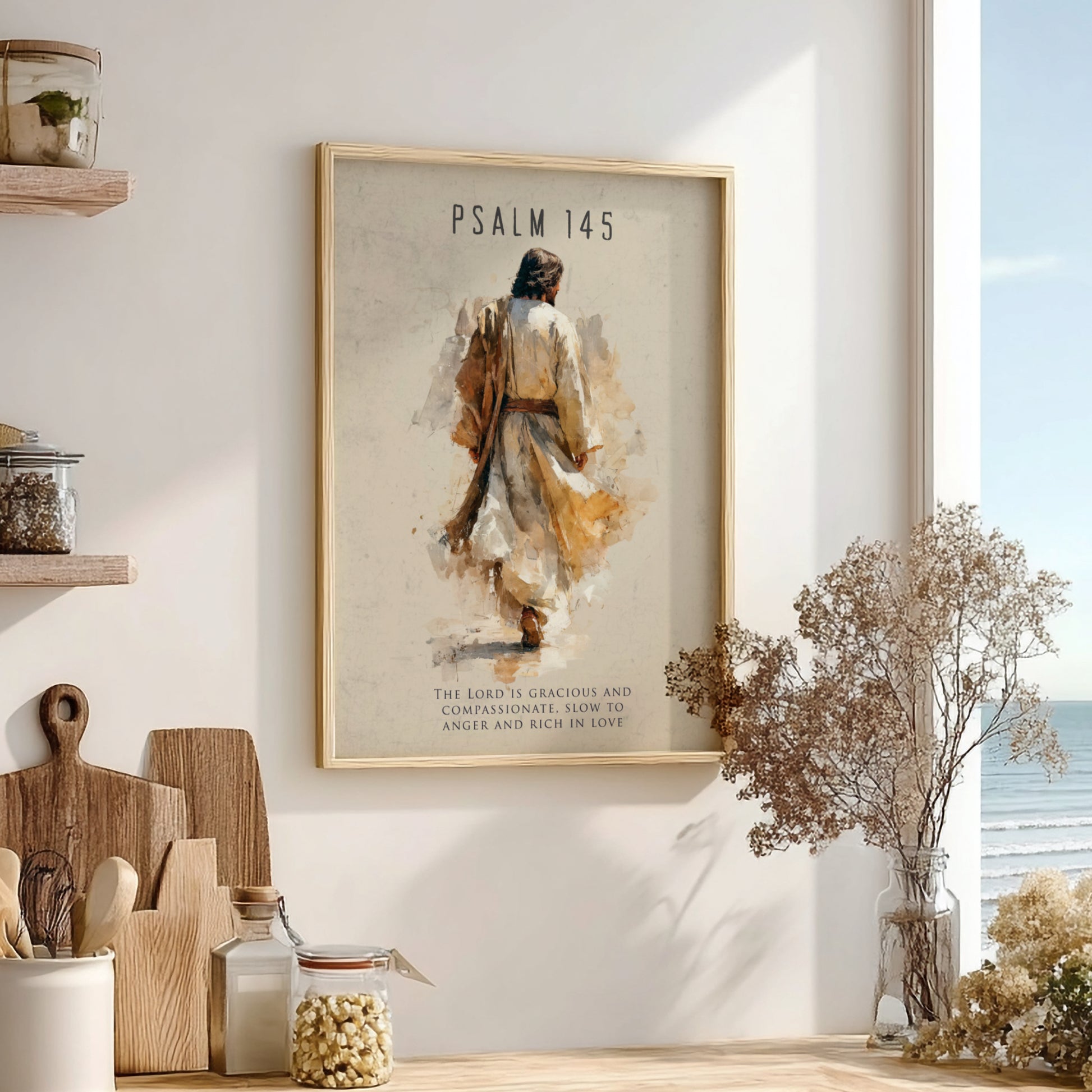 Psalm 145: The Greatness – Modern Minimalist Scripture Wall Art